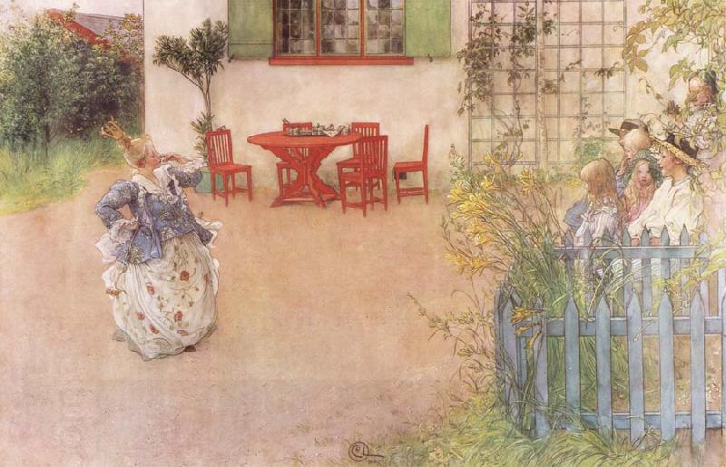 Carl Larsson Lisbeth Playing the Wicked Princess oil painting picture